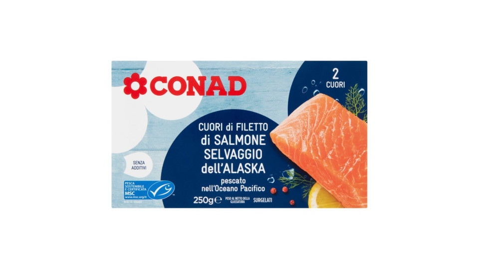 Cuori Di Filetto Di Salmone Selvaggio Dell'alaska Surgelati