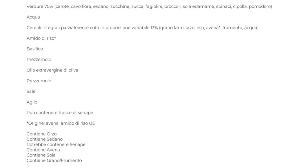 Orogel, Il Benessere Leggerezza Virtù di Zuppa surgelata