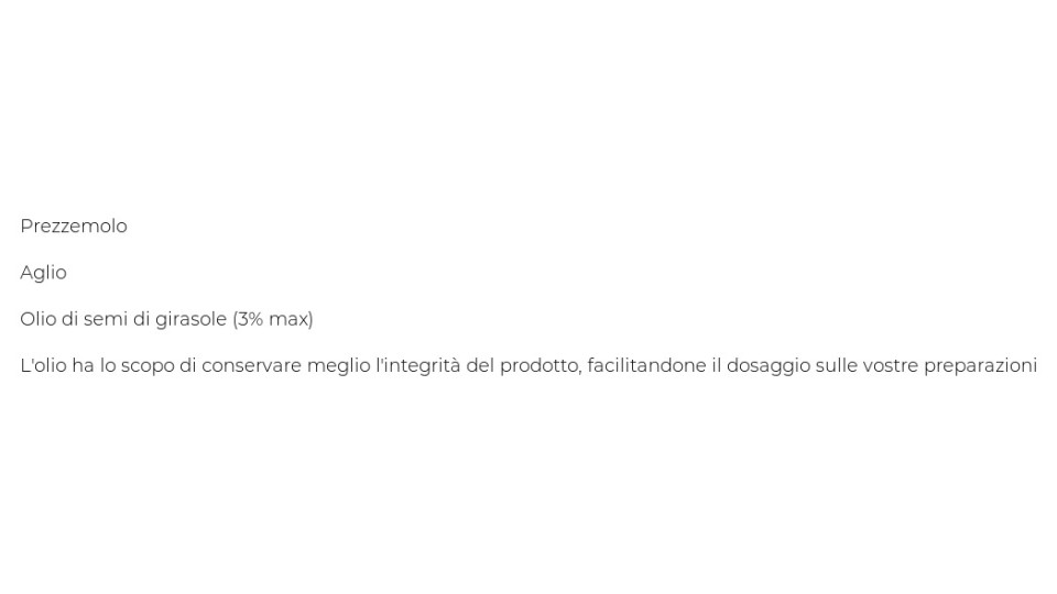 Orogel, Le Erbe Aromatiche aglio surgelato