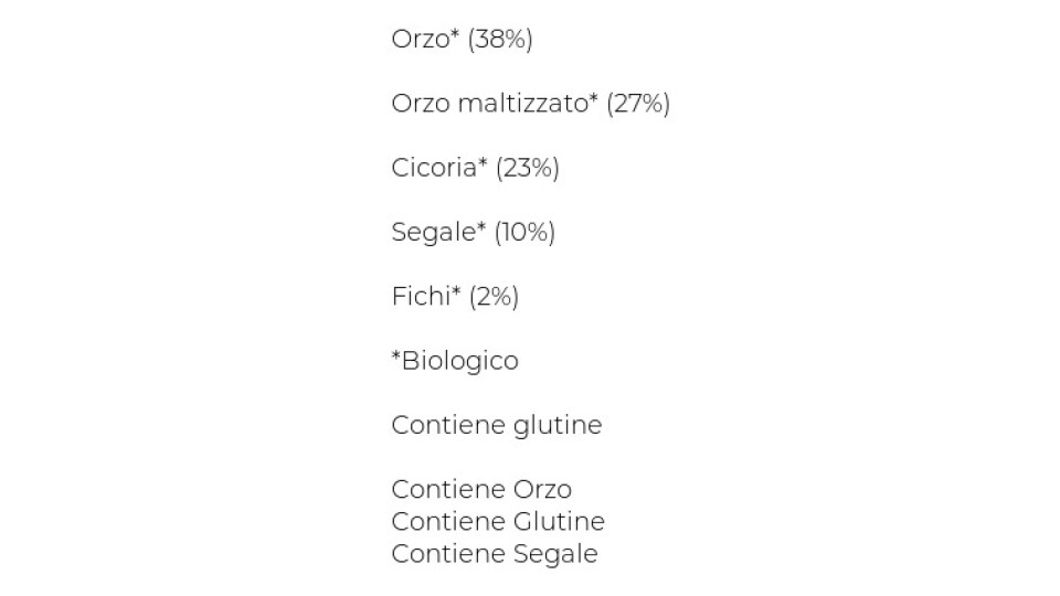 alce nero Orzo Mix Solubile con Cereali, Cicoria e Fichi