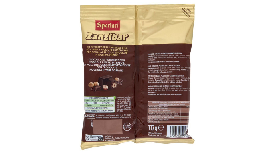 Sperlari Zanzibar Cioccolato fondente
