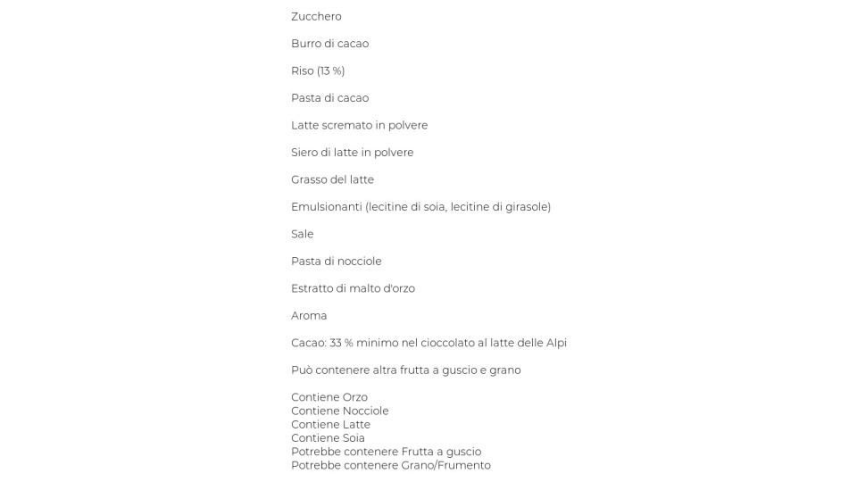 Milka con Riso Soffiato