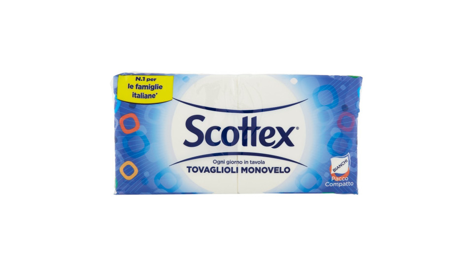 Scottex Tovaglioli Monovelo Bianchi Pacco Famiglia