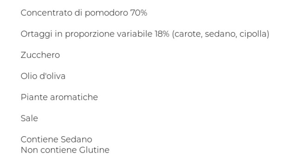 Ortolina Sugo di Pomodoro con Verdure Classica