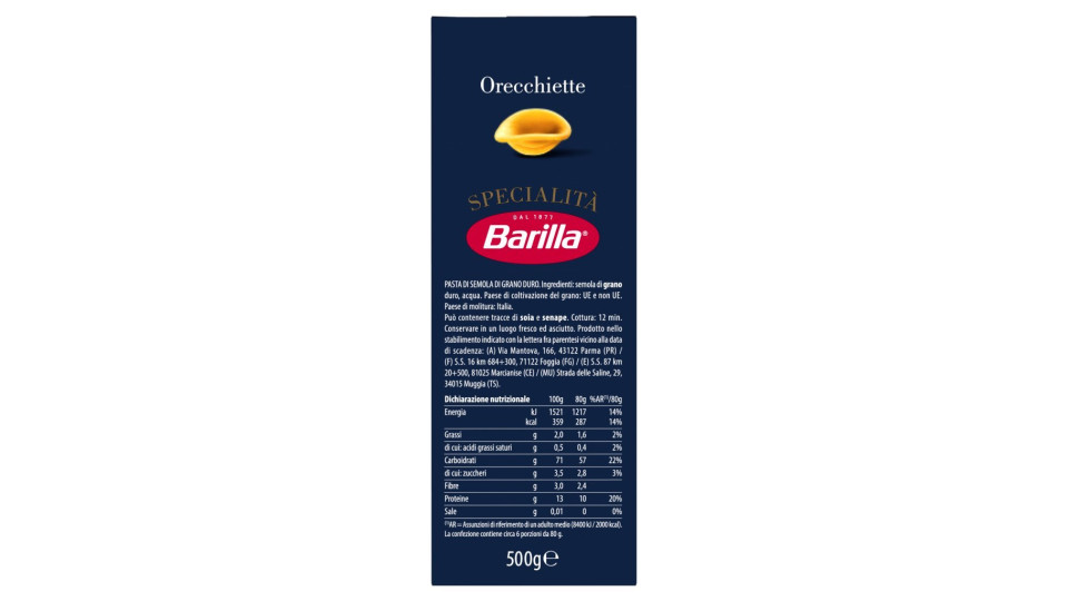 Barilla Specialità Orecchiette