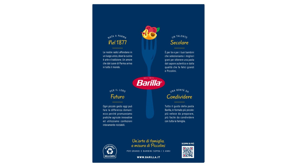Barilla Piccolini Mini Pipe Rigate
