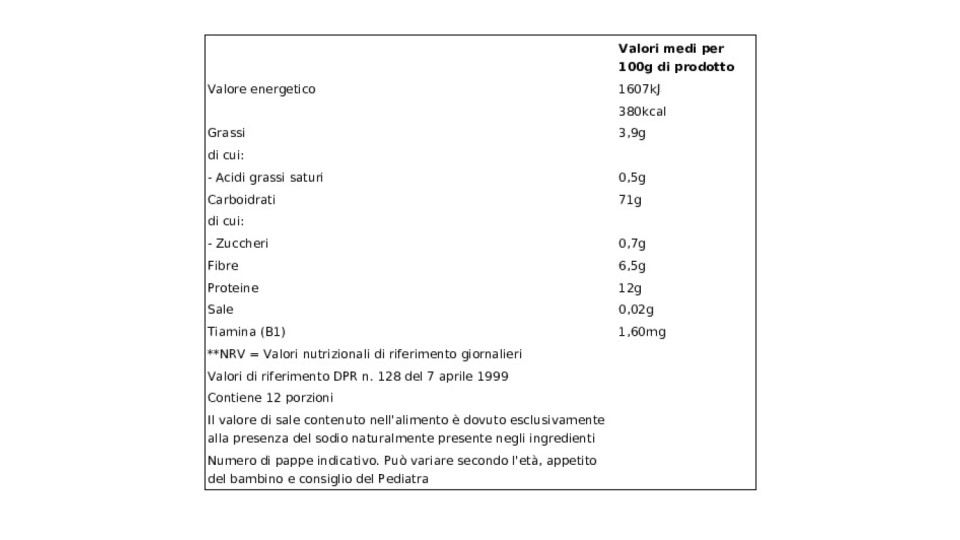 Baby Crema Di Cereali Integrali Biologica