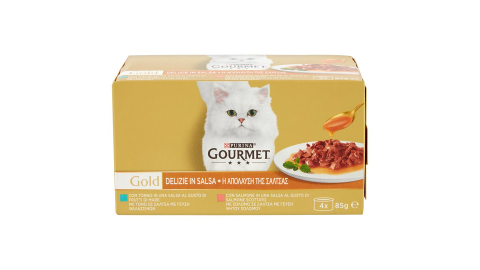 PURINA GOURMET Gold Tortini Gatto con Salmone, con Tonno
