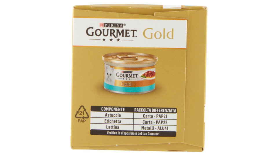 PURINA GOURMET Gold Tortini Gatto con Salmone, con Tonno