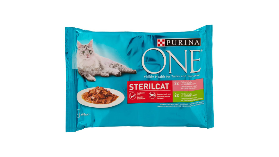 PURINA ONE Gatto Sterilcat Filettini in salsa con Salmone e Tacchino Busta