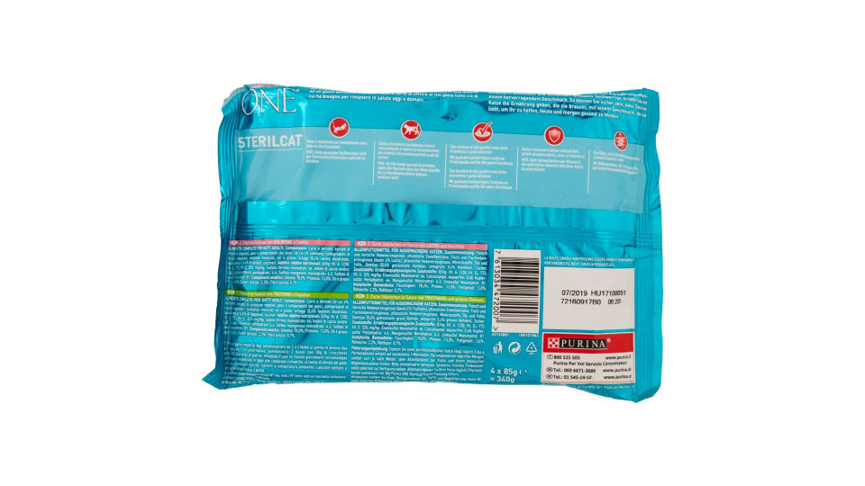 PURINA ONE Gatto Sterilcat Filettini in salsa con Salmone e Tacchino Busta