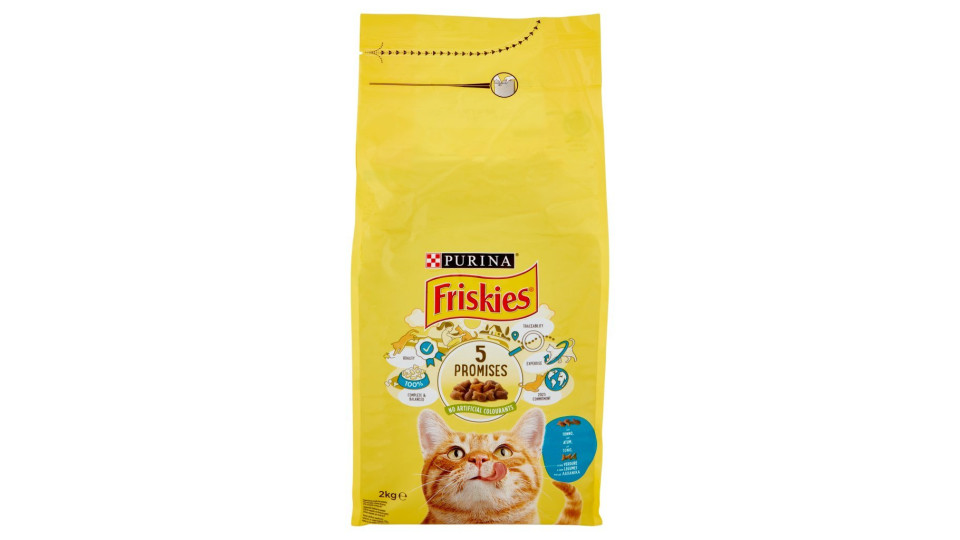 PURINA FRISKIES Gatto Crocchette Adult con Salmone e Verdure sacco