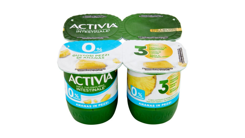 Activia 0% Grassi Ananas in pezzi