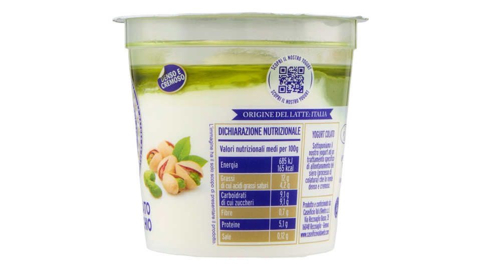 Caseificio Val d'Aveto lo Yogurt Colato con Pistacchio