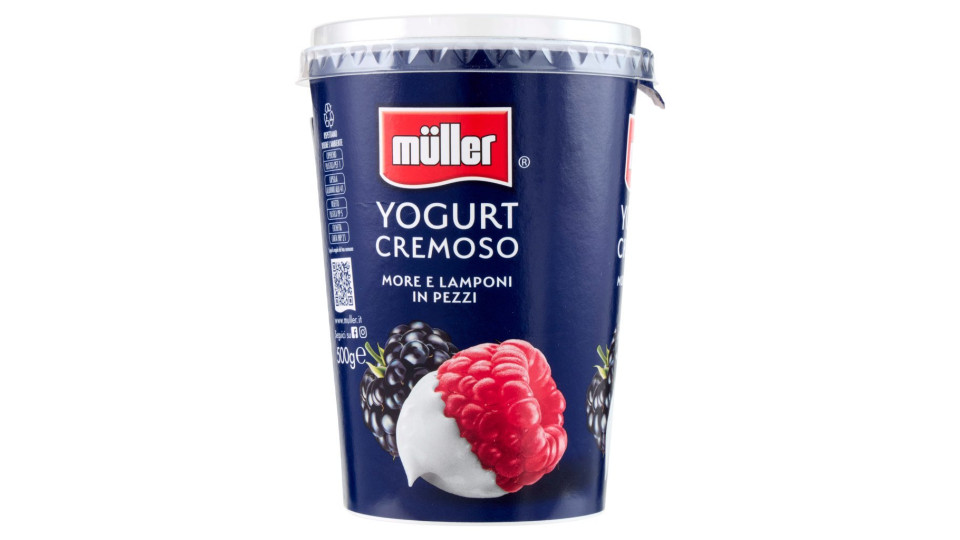 müller Yogurt Cremoso More & Lamponi in Pezzi