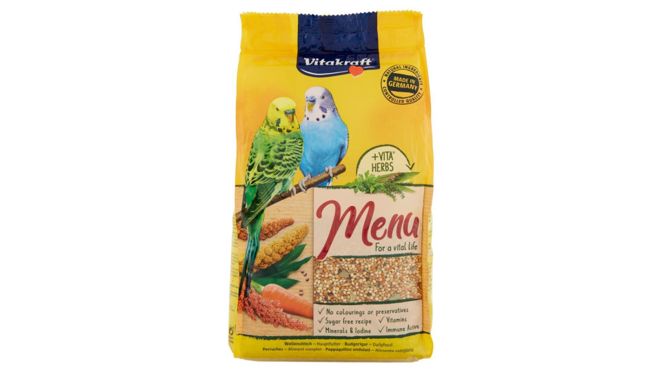 Vitakraft, pappagallini ondulati Premium Menu