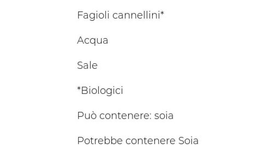 alce nero Legumi Lessati Fagioli Cannellini