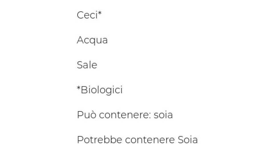 alce nero Legumi Lessati Ceci