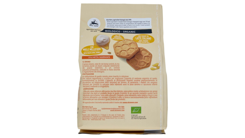 alce nero Frollini con Yogurt Miele