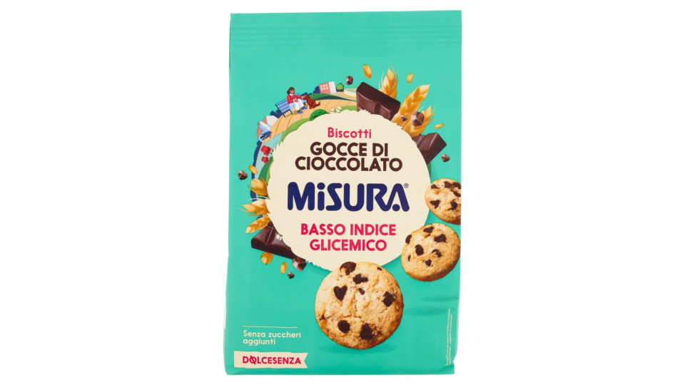 Misura Basso Indice Glicemico Biscotti con gocce di cioccolato