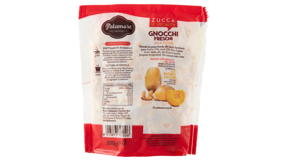 Patamore Le Specialità Gnocchi freschi agli Spinaci