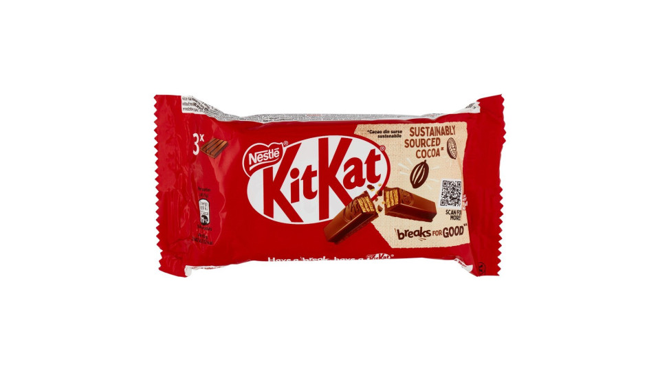 NESTLÉ KITKAT DARK 70% Wafer ricoperto di cioccolato fondente 3 snack da