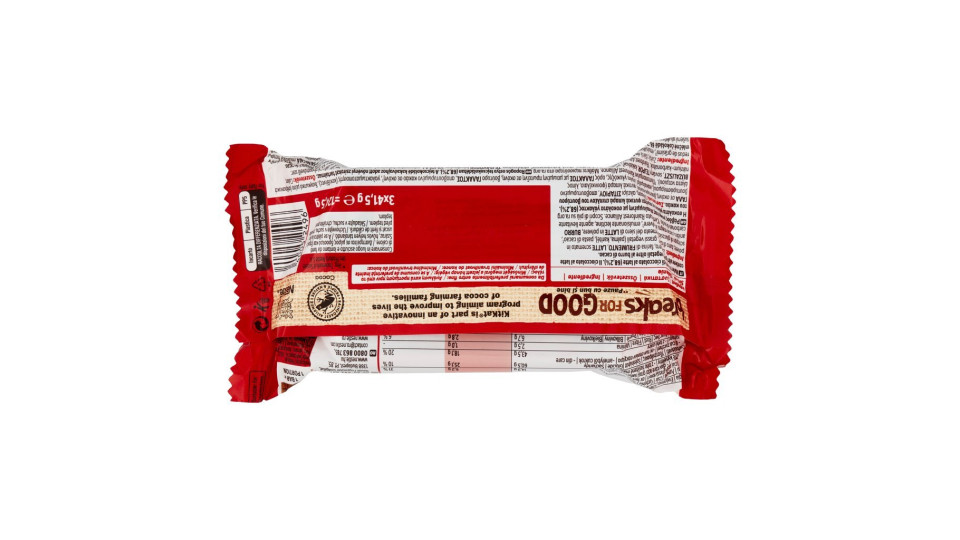 NESTLÉ KITKAT WHITE Wafer ricoperto di cioccolato bianco 3 snack da