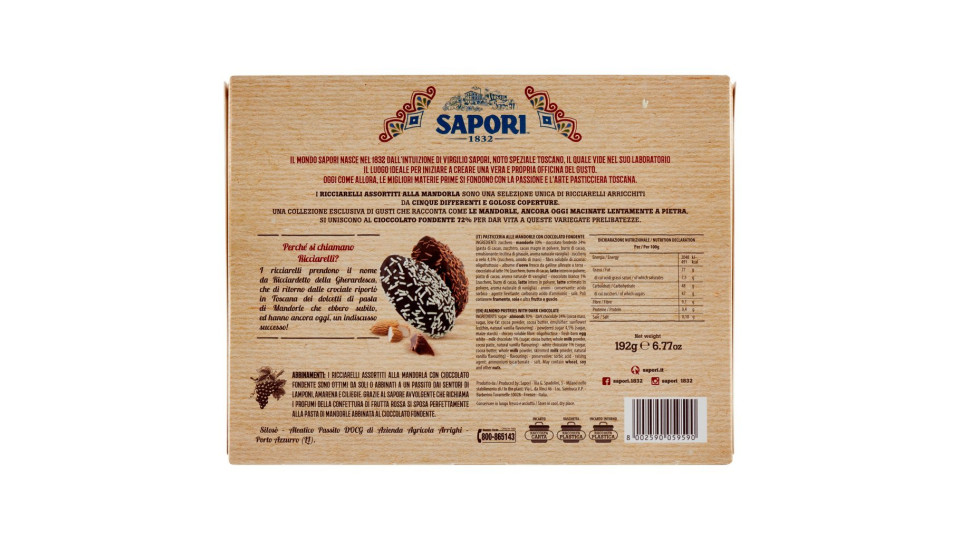 Sapori Ricciarelli Cioccolato Fondente