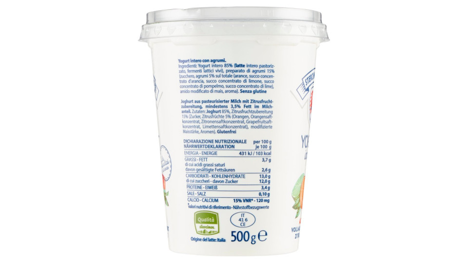 YOGURT INTERO AGLI AGRUMI