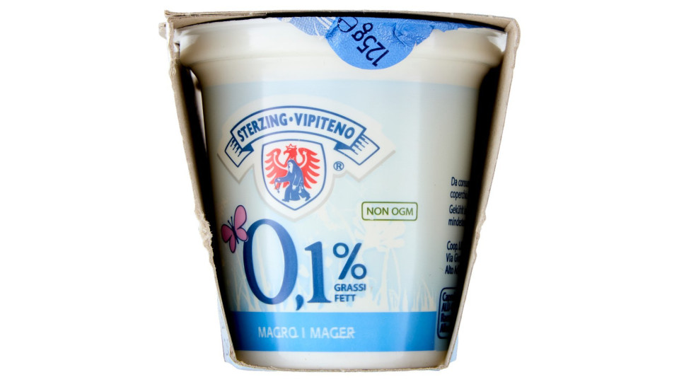 Sterzing Vipiteno 0,1% Grassi Yogurt Magro Bianco