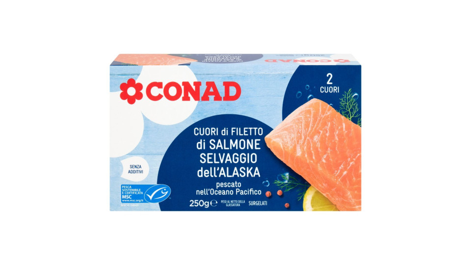 Cuori Di Filetto Di Salmone Selvaggio Dell'alaska Surgelati