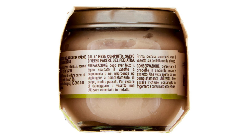 Baby Pollo Omogeneizzato Biologico Con Carne