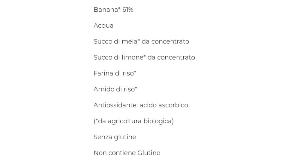 Banana Omogeneizzato Biologico