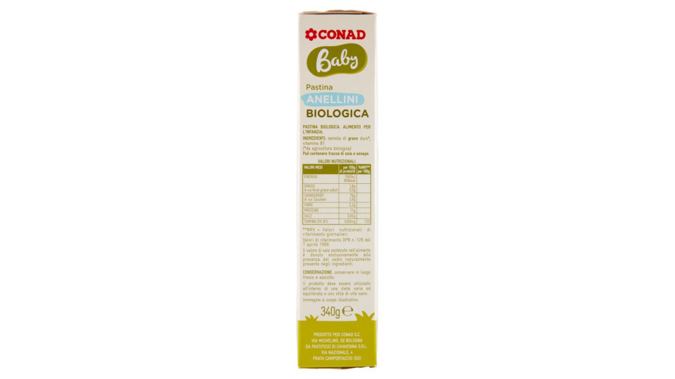 Baby Anellini Pastina Biologica
