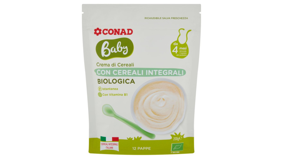 Baby Crema Di Cereali Integrali Biologica