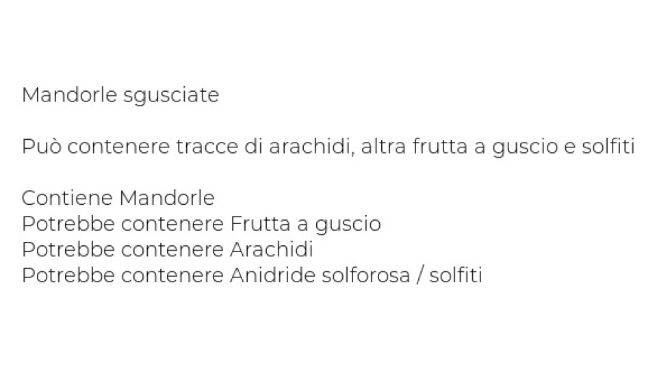 Mandorle Sgusciate Carrefour