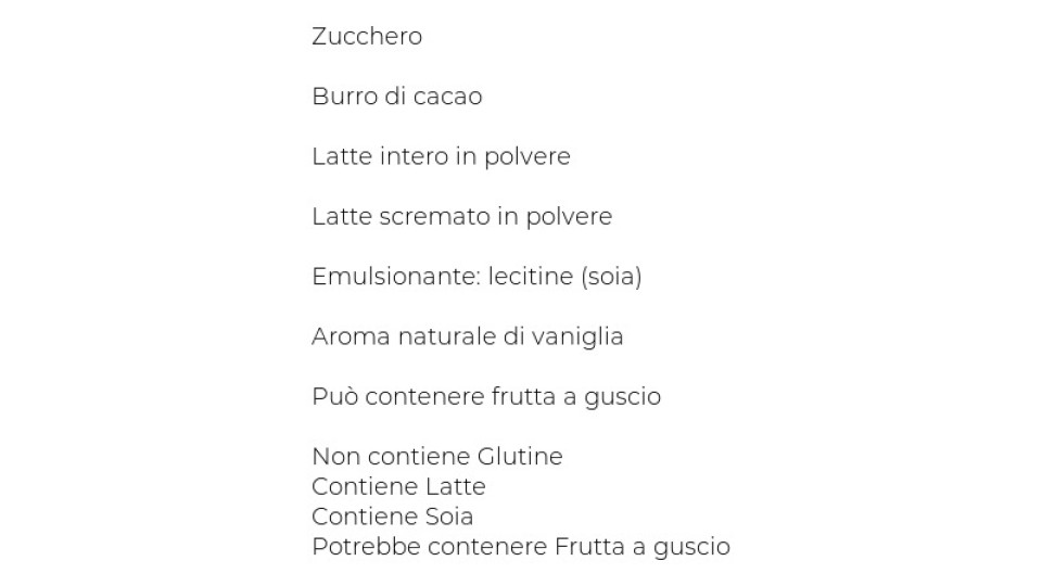 Cioccolato Bianco