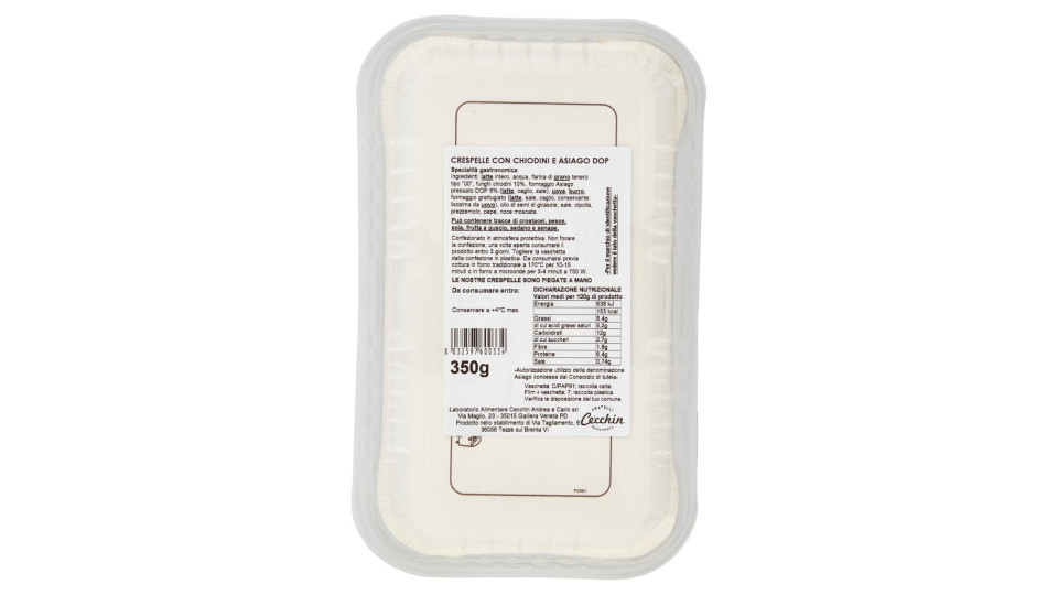 Crespelle con Chiodini Ed Asiago Dop