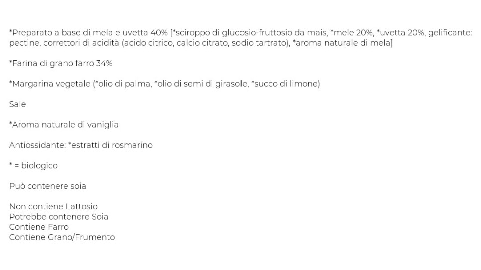 Bio Sfogliatina Frutta Farro 4 x 50 g
