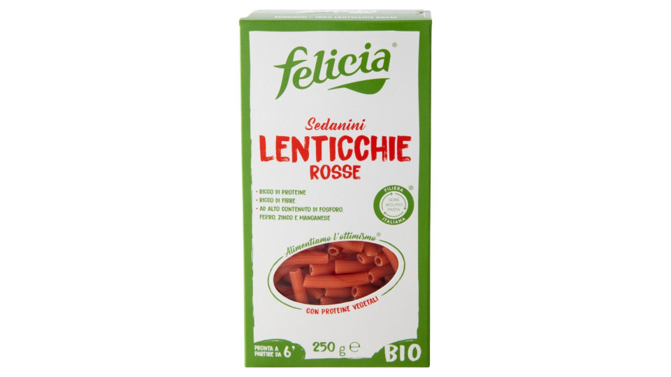 Sedanini con Lenticchie Rosse Bio