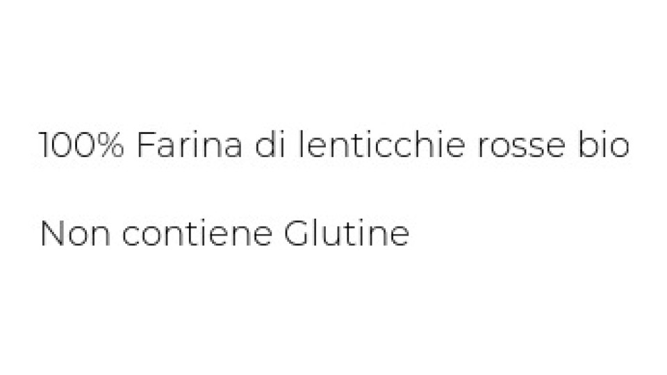 Sedanini con Lenticchie Rosse Bio