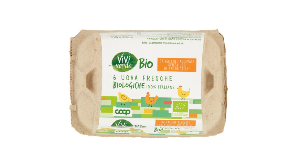 6 Uova Fresche Biologiche 100% Italiane