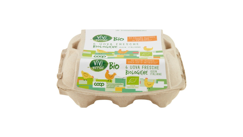 6 Uova Fresche Biologiche 100% Italiane