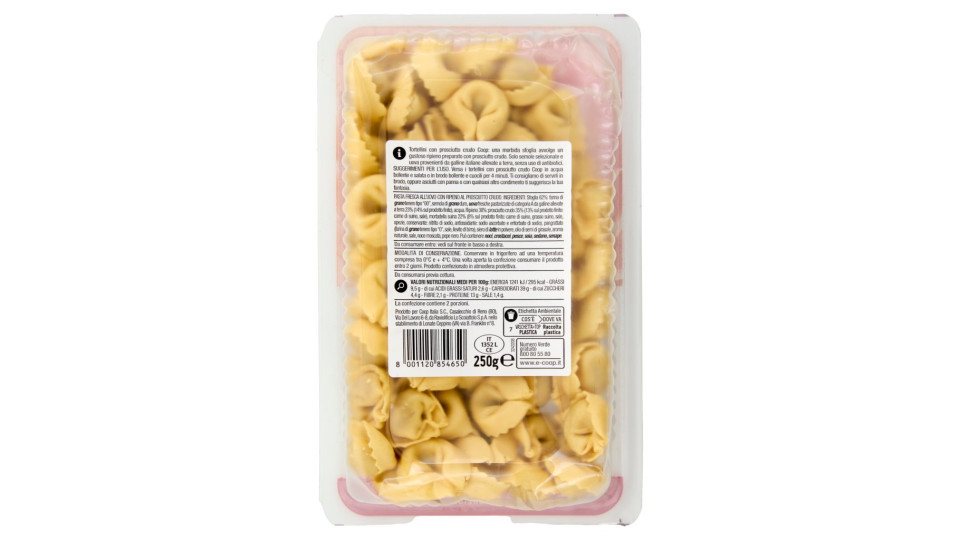 Tortellini Freschi con Prosciutto Crudo