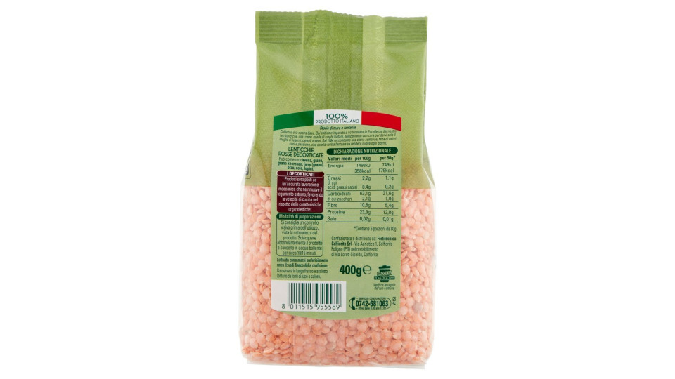 Lenticchie Rosse Decorticate