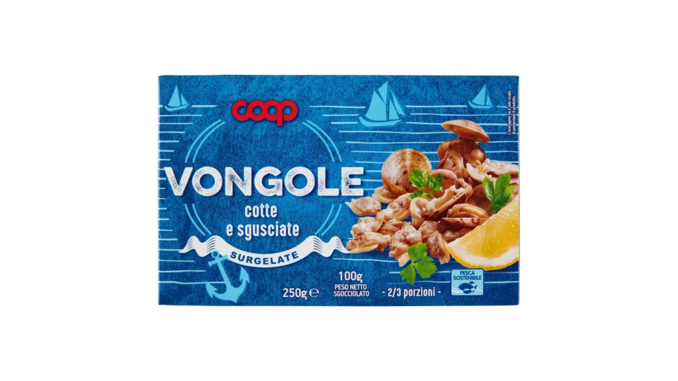 Vongole Cotte e Sgusciate Surgelate