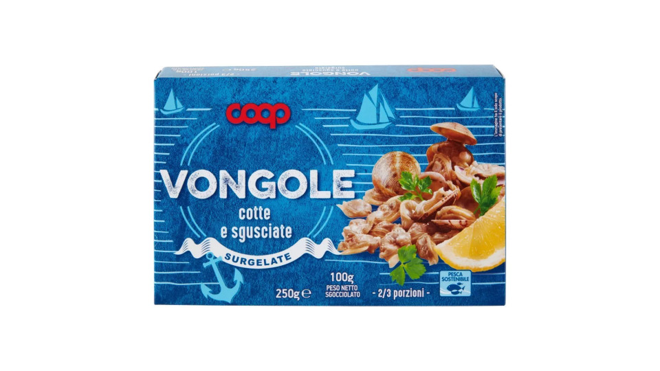 Vongole Cotte e Sgusciate Surgelate