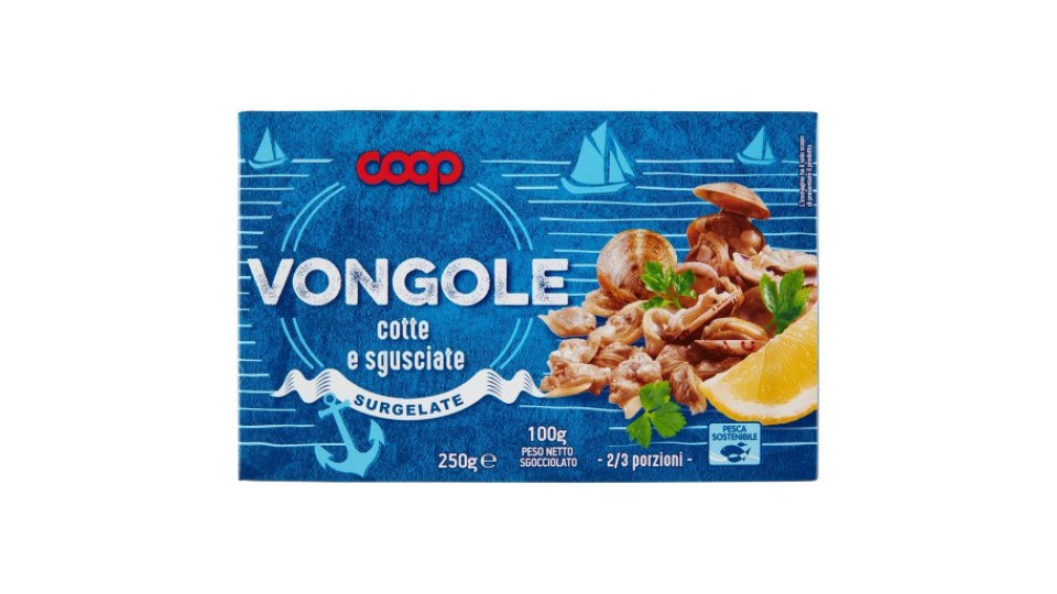 Vongole Cotte e Sgusciate Surgelate