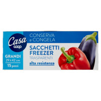 Sacchetti Freezer Trasparenti Grandi 29 x 42 Cm 15 Pz