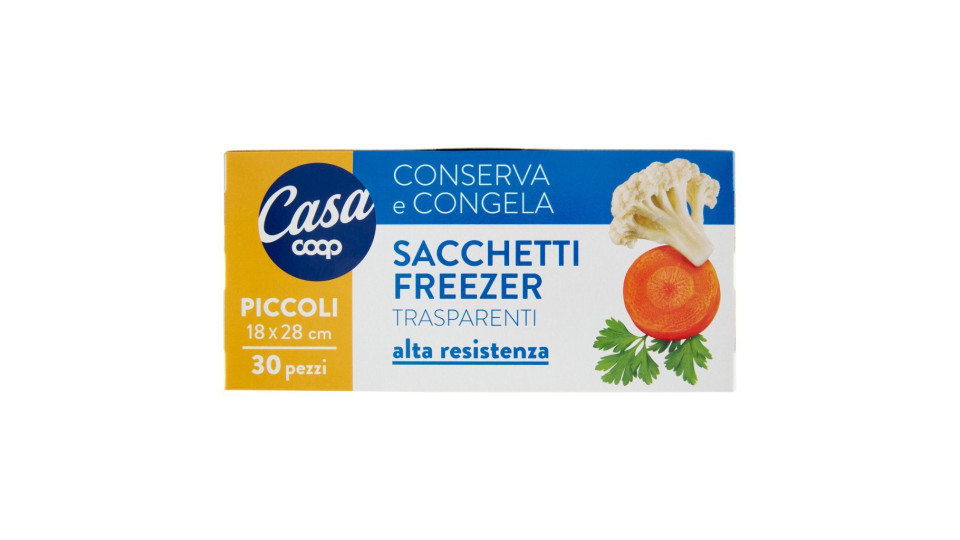 Sacchetti Freezer Trasparenti Piccoli 18 x 28 Cm 30 Pz